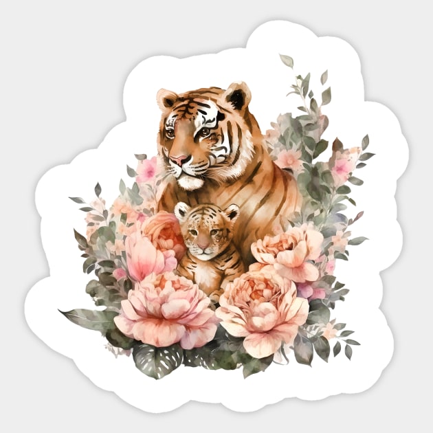 Tiger Sticker by DreamLoudArt